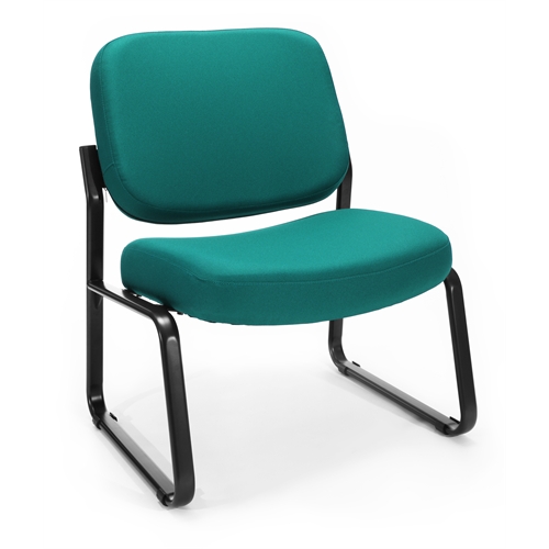 Big & Tall Armless Guest / Reception Chair, Teal. Picture 1